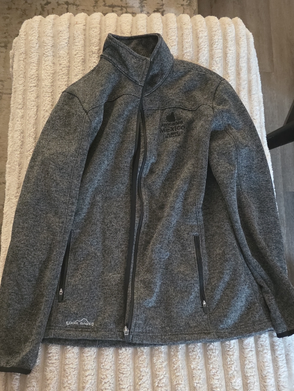 Eddie Bauer Men's Heather Charcoal Full-Zip Jacket